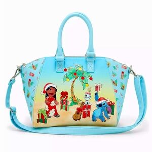 Loungefly Blue Tropical Lilo & Stitch Holiday Crossbody Bag